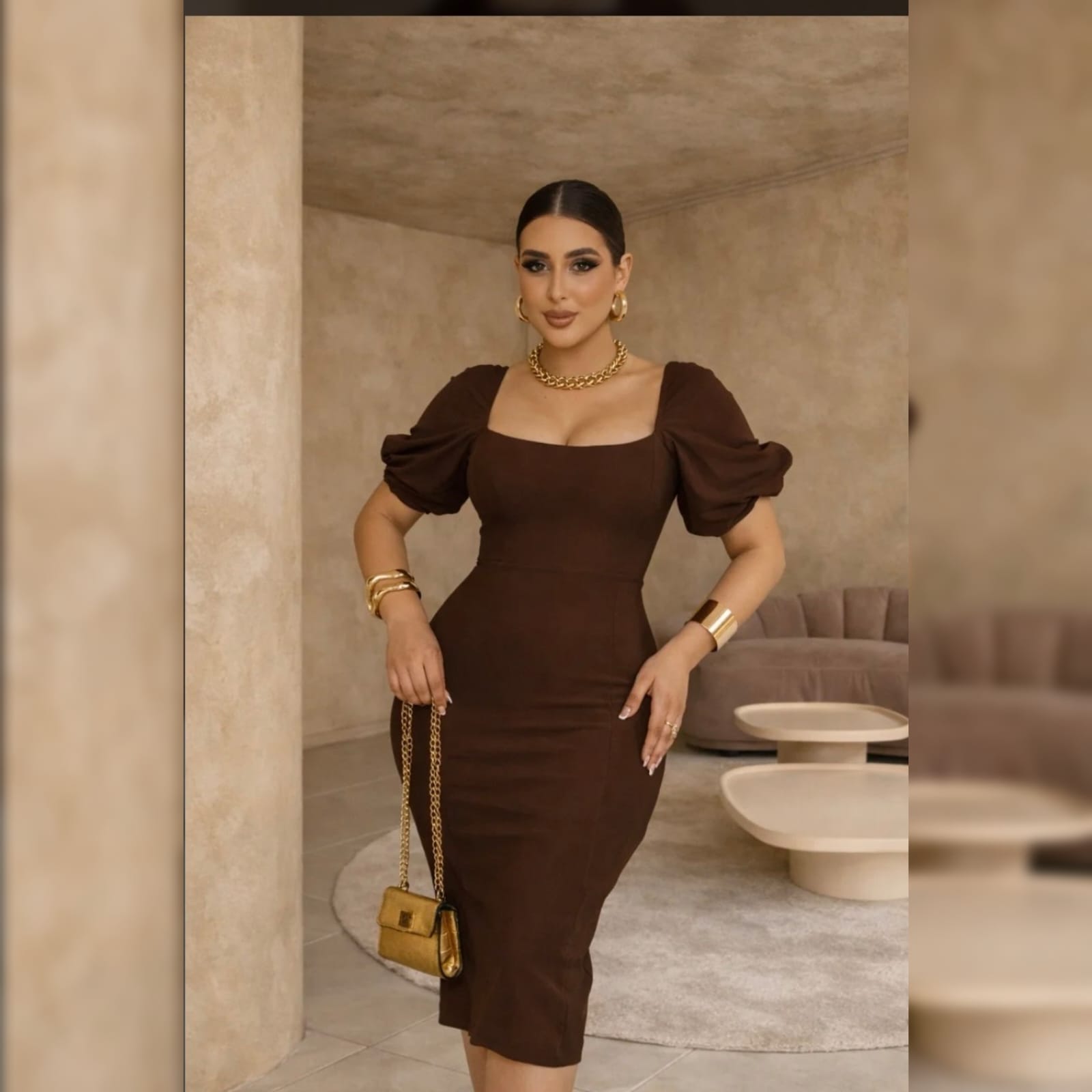 vestido midi malha prada v