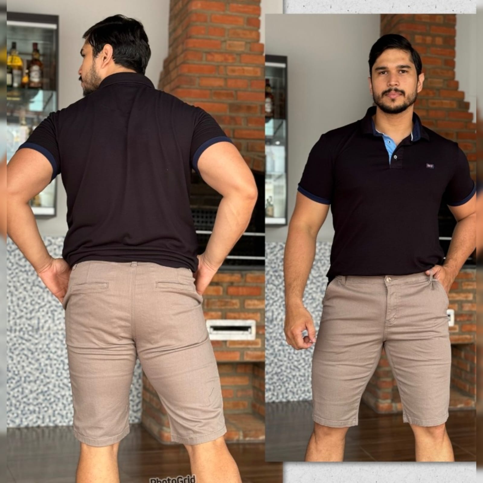 bermuda masculina brin bolso embutido 
