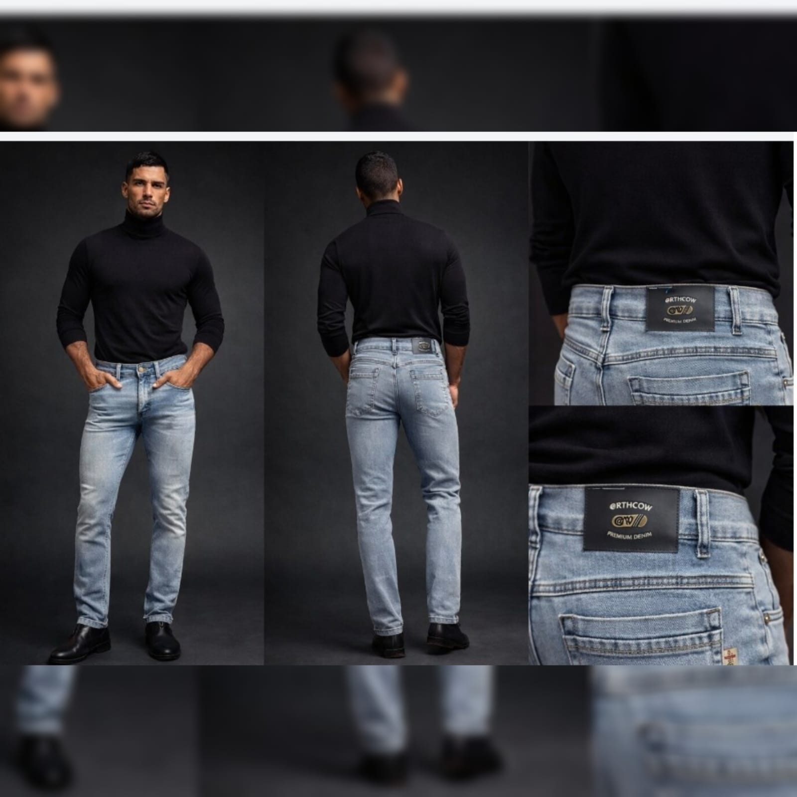 calça masculina jeans azul claro