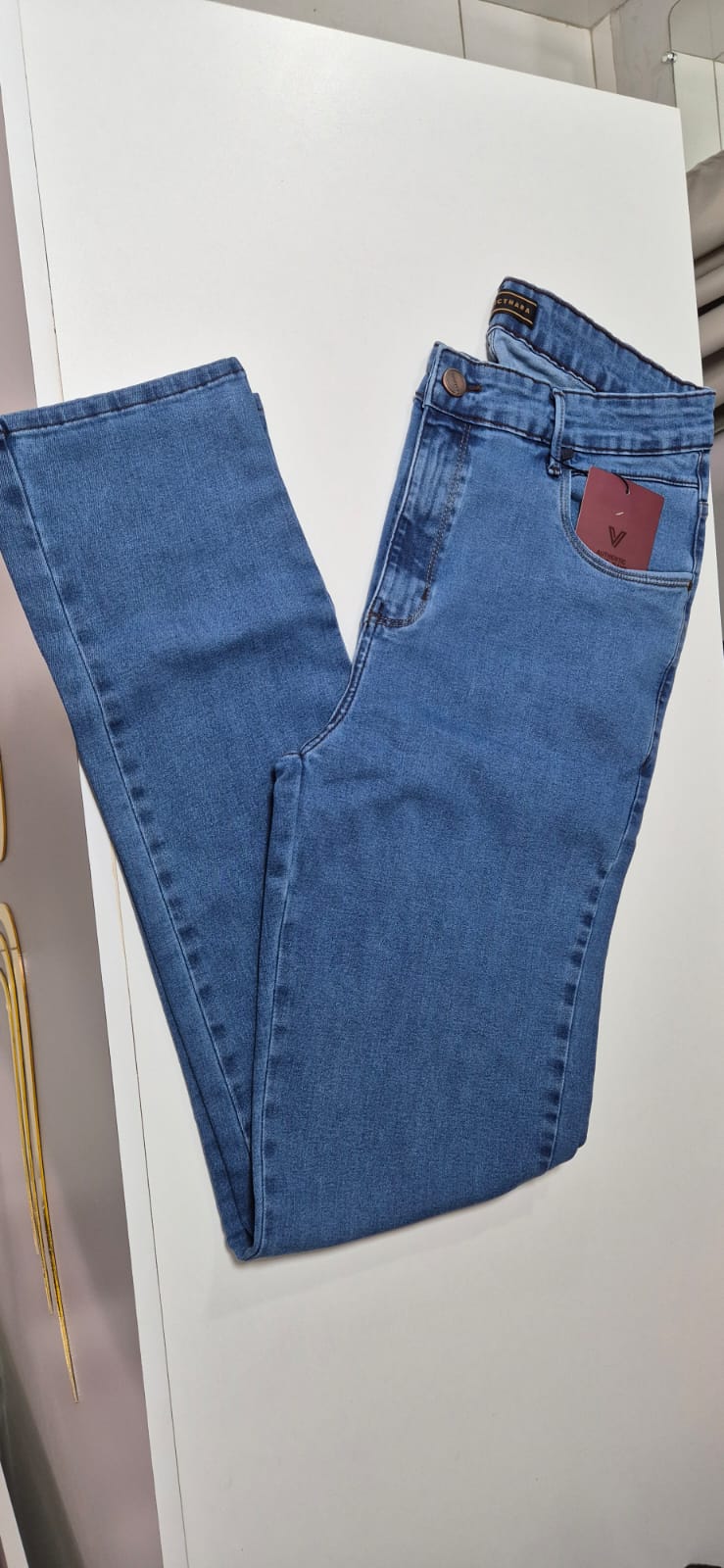 calça masculina plus size victhara c/elastano c/azul